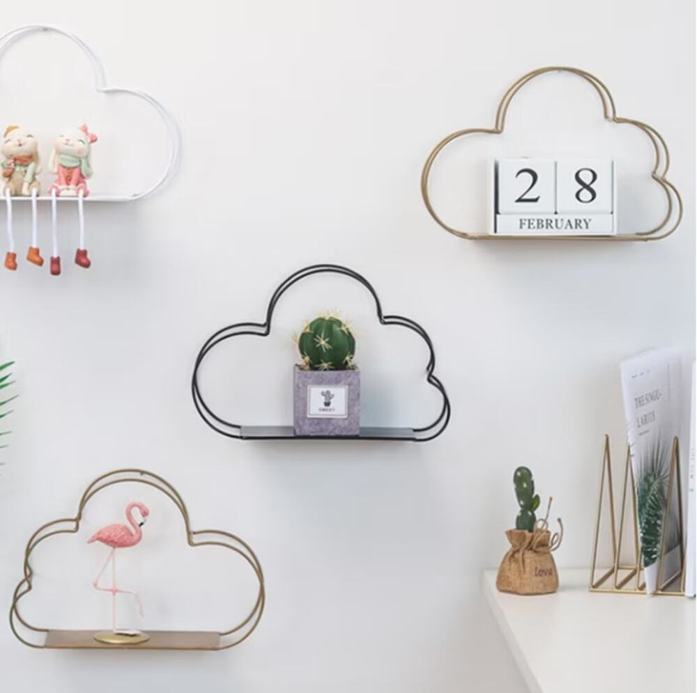 Gold Cloud Wall Hanging Shelf ☁️